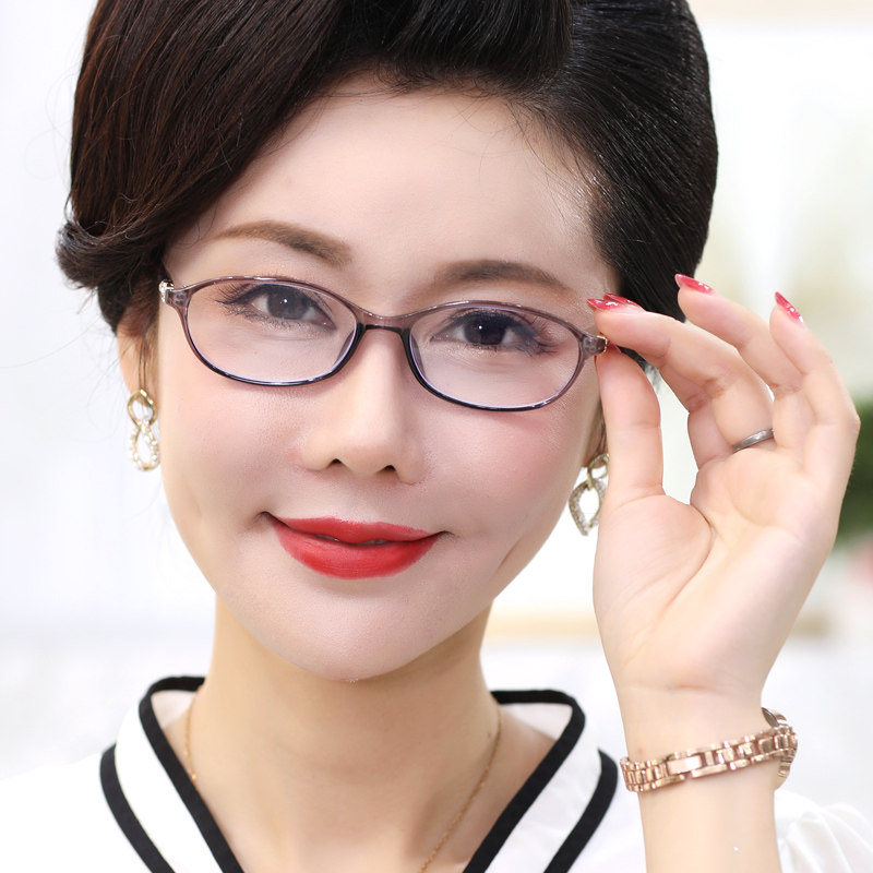 老花镜女款时尚正品高清防蓝光中老年人远视眼睛超轻老光老化眼镜