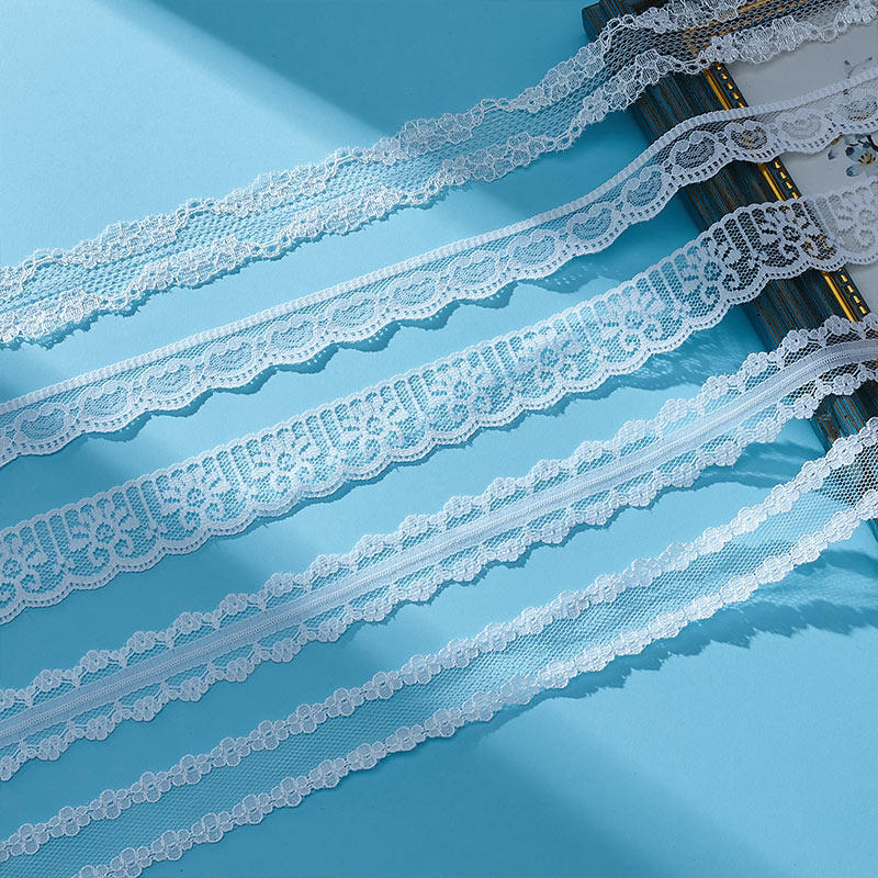 锦纶蕾丝蕾丝花花边辅料无弹丝带装饰材料白色绣花花边