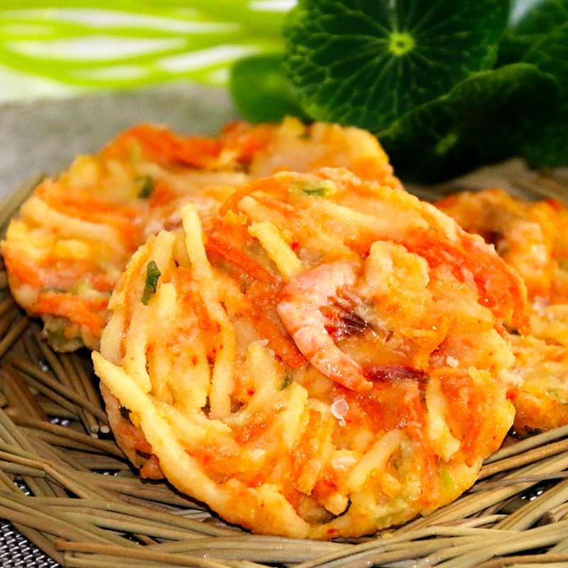 虾饼亚洲渔港米兰300g蔬菜油炸西餐点心冷冻虾类制品