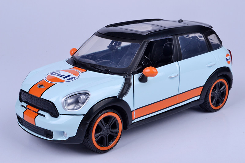 motormaxminicountryman海湾石油gulf涂装赛车设计车模