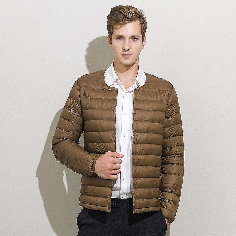 轻薄羽绒服男2021新款秋冬季圆领内穿外穿内胆大码保暧时尚外套潮