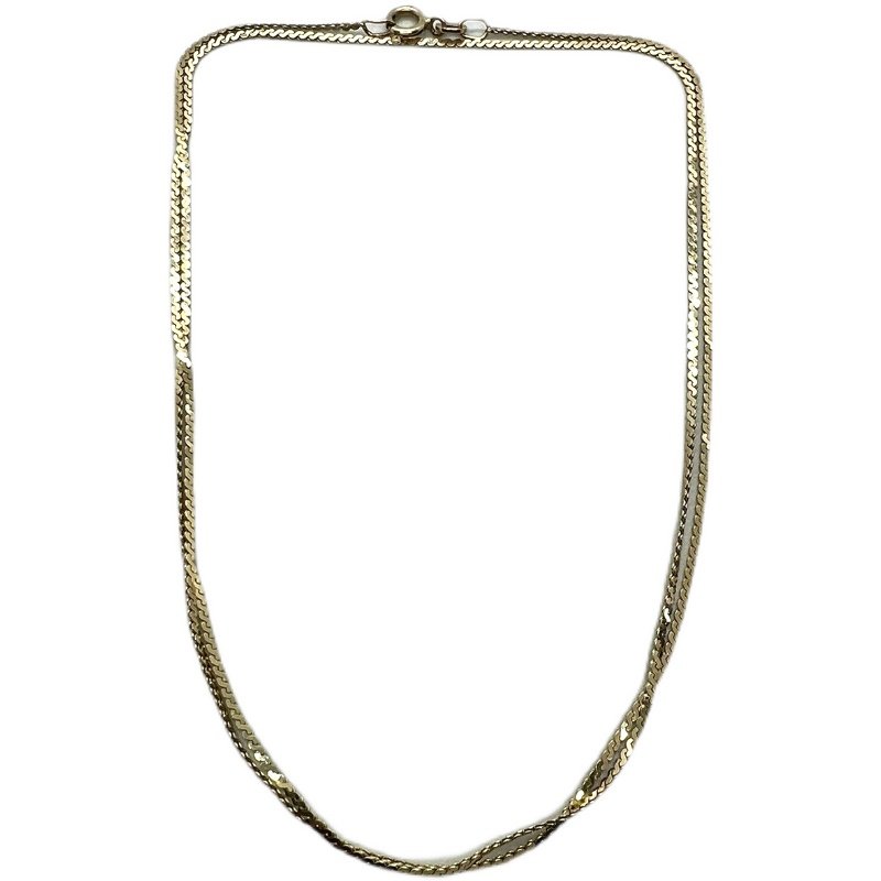 精奇首饰意大利14k黄金s链环项链43克长63厘米12mm经典漂亮推荐