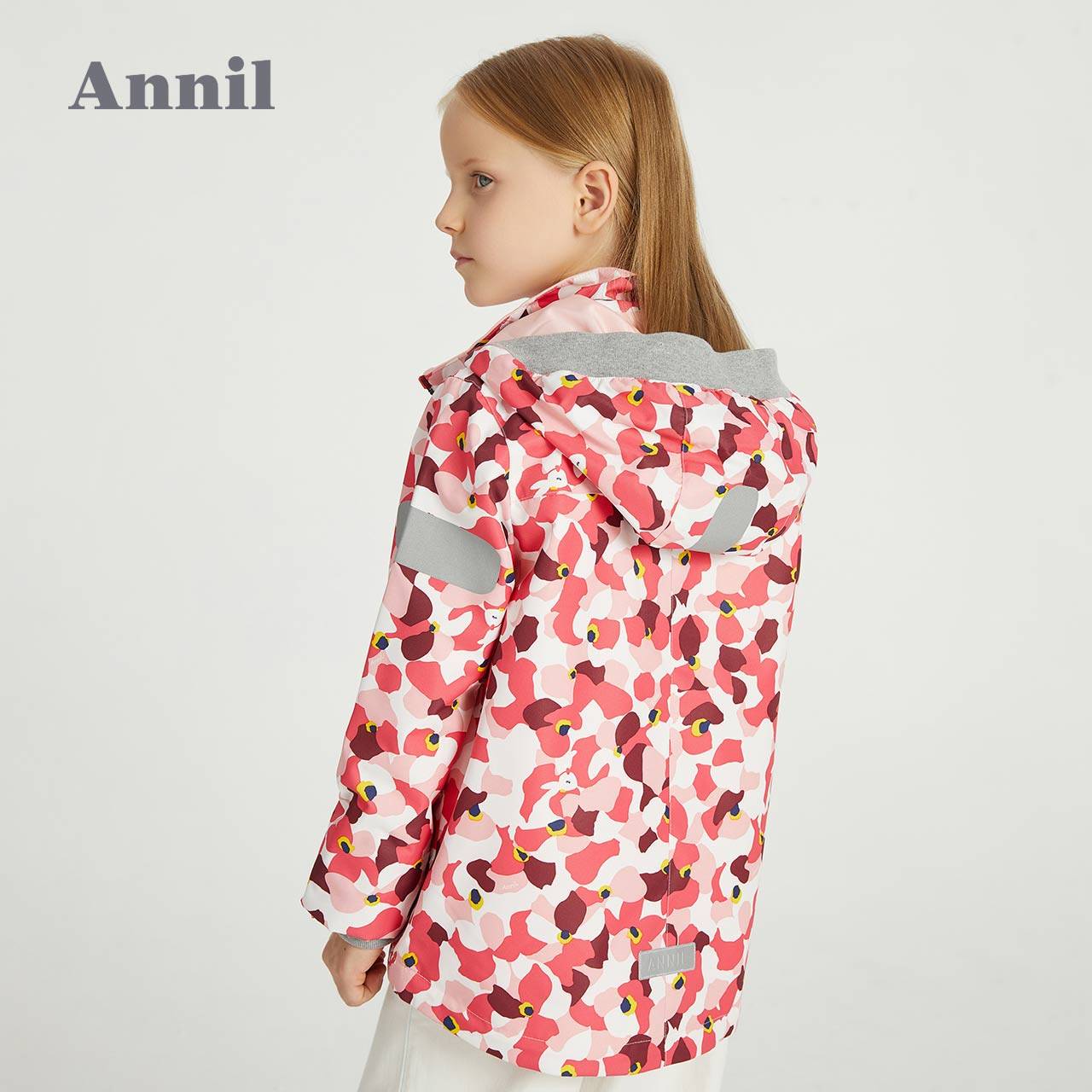 安奈儿童装女童中长冲锋衣加2020秋冬新款宝宝风衣