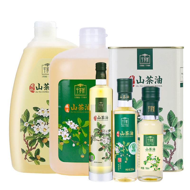 年生产千岁好纯纯山茶油规格随机6000ml食用油压榨山茶油