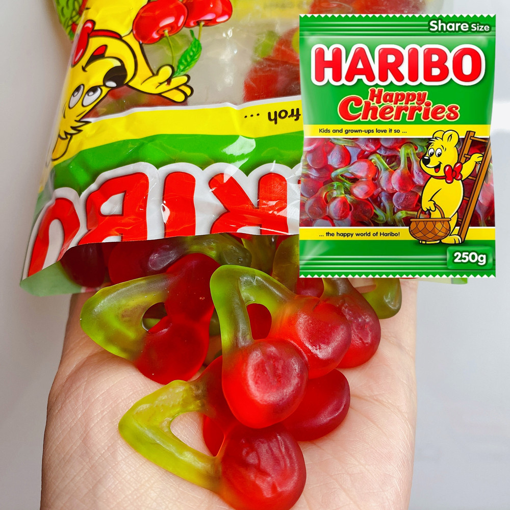 软糖现货小熊德国橡皮糖水果200g樱桃立发瑞宝传统糖果