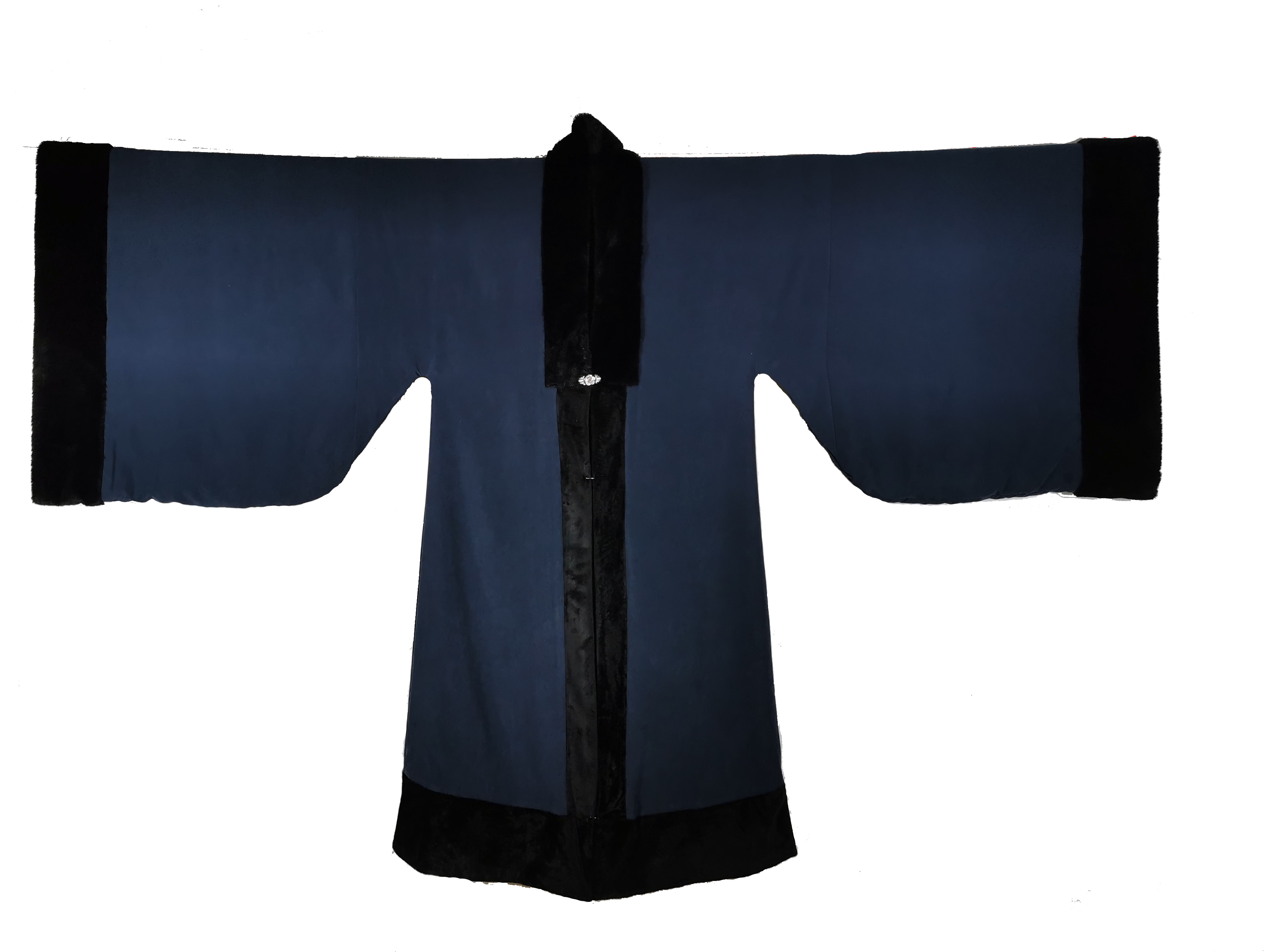 【镜水桐光】《霜寒》明制毛绒大氅鹤氅男女款大袖汉服秋冬大放量