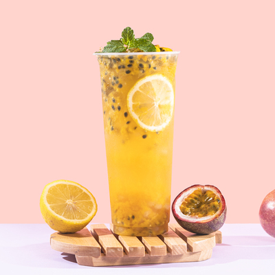 鲜活百香果汁饮料茶酱优果c百香果酱果粒水果茶奶茶店原料1.2kg