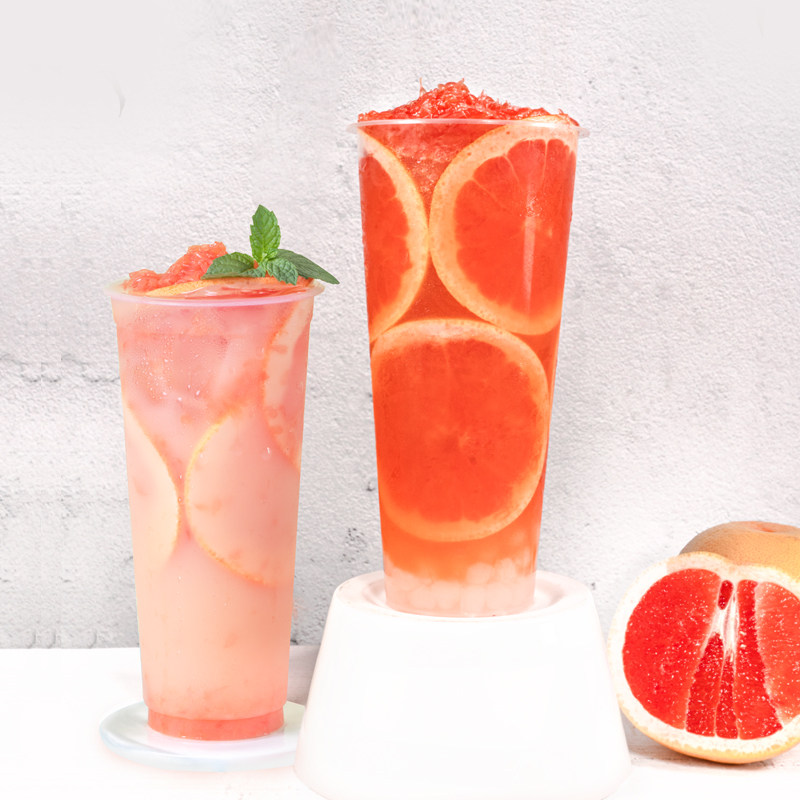 德馨 红西柚浓浆多纤浓缩果汁饮料含果肉果粒水果茶奶茶店原料1kg