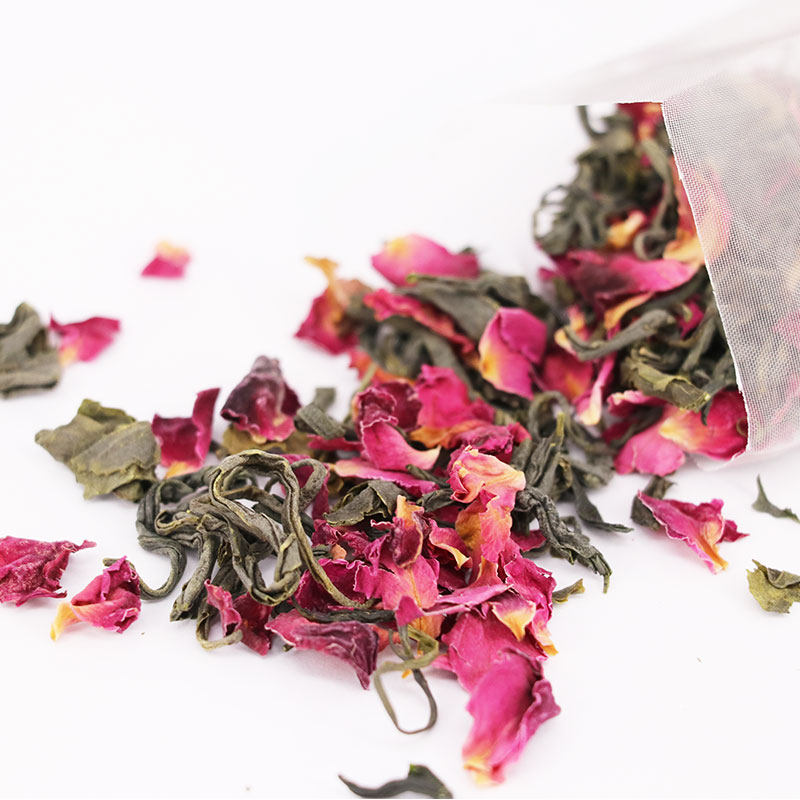 玫瑰绿茶三角茶包袋泡茶冷泡茶奶盖茶水果茶萃茶贡茶皇茶原料50泡