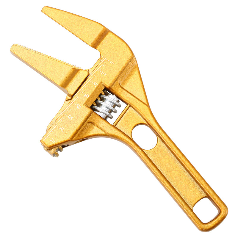 卫浴扳手多功能万能水暖管道龙头板手工具短柄大开口活动活口扳手