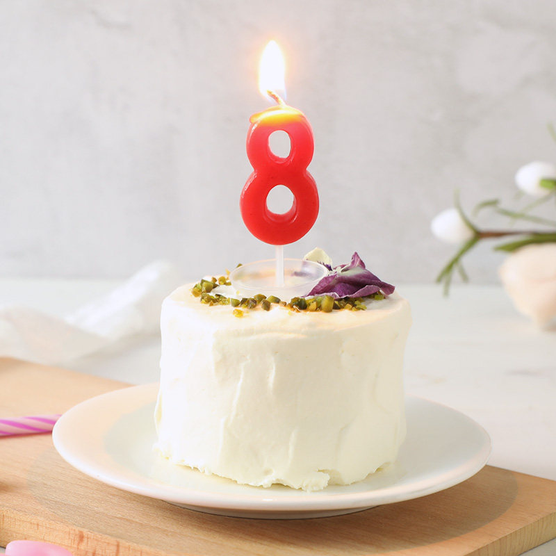 蜡烛生日数字周岁蛋糕宝宝螺纹儿童派对用品蜡烛