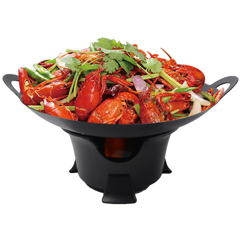 酒精干锅锅家用商用固体锅仔加厚不锈钢小火锅炉火锅