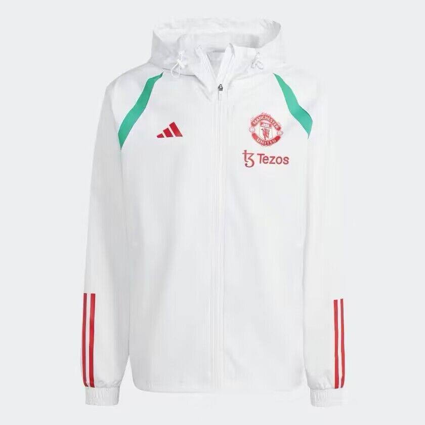正品曼联外套风衣夹克2023出场训练服长袖球衣足球服运动服防风