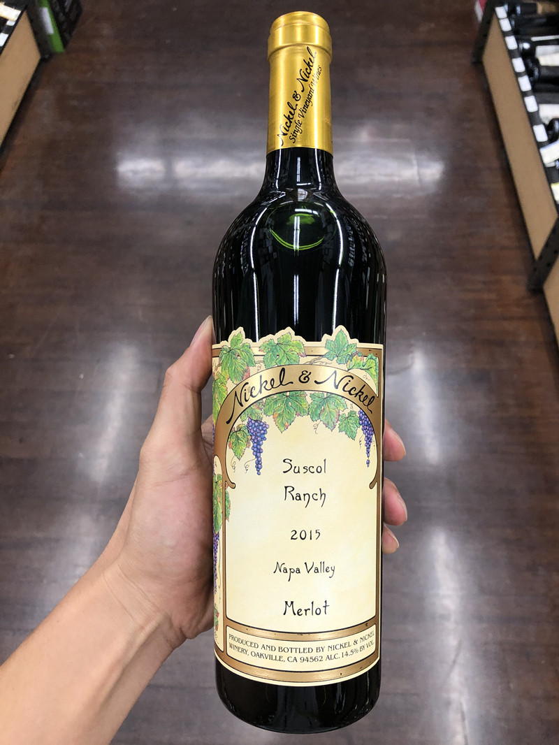 nickel梅洛美国加州napa纳帕原瓶进口红葡萄酒干红静态葡萄酒