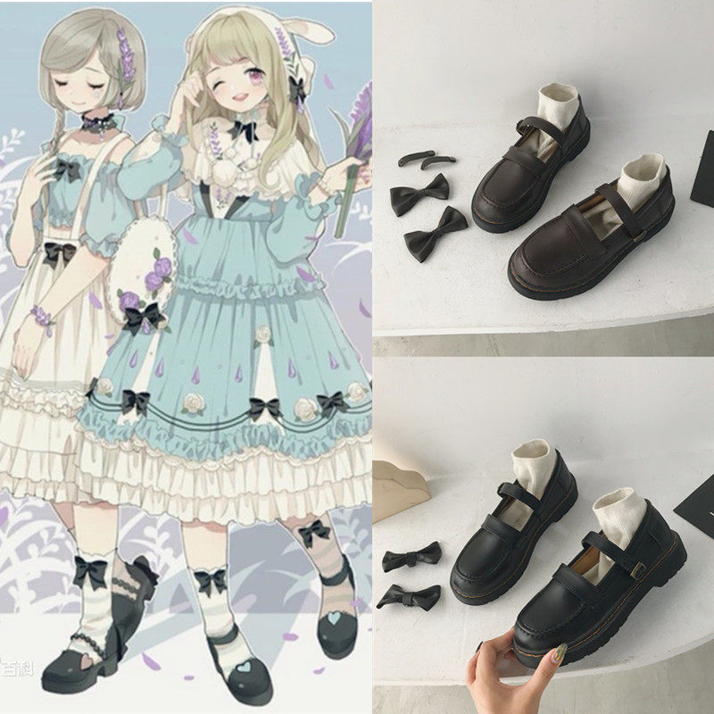 洛丽塔百搭搭配裙子鞋子甜美仙女哥特jk基础单鞋