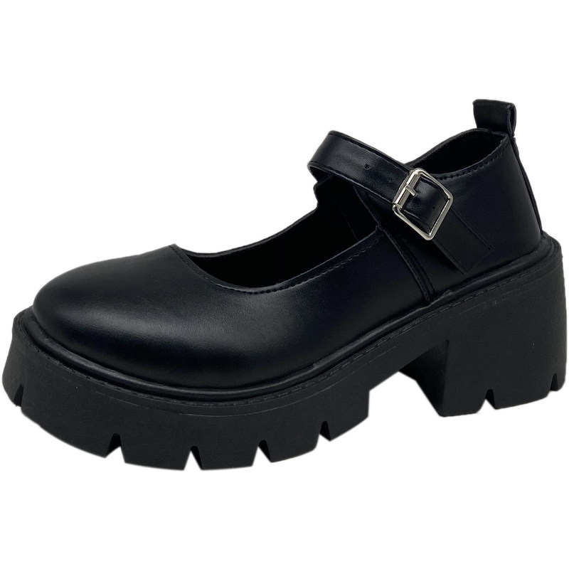 可爱萝莉塔的哥特风厚底玛丽珍鞋辣妹夏天jk鞋子夏季增高跟lolita