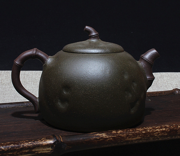 宜兴宜兴紫砂紫砂壶分色竹段壶茶壶正宗手工原矿绿泥茶壶