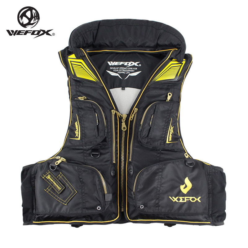 台湾威狐新款救生衣多口袋矶钓背心专业垂钓路亚海钓马甲钓鱼服