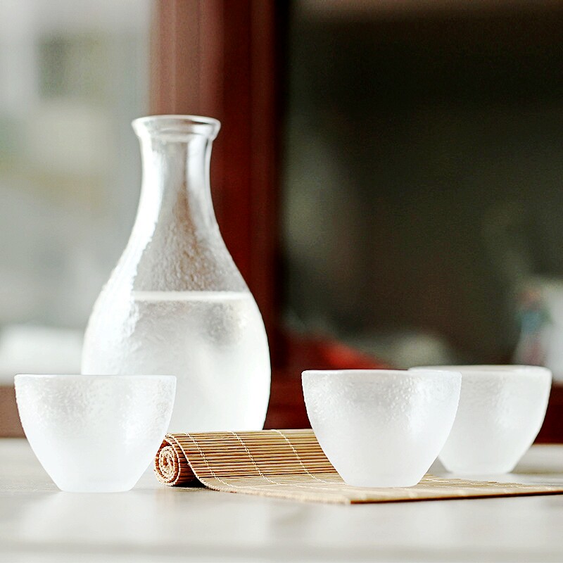日式云雾清酒酒壶玻璃酒具套装酒器温酒酒盅家用酒壶