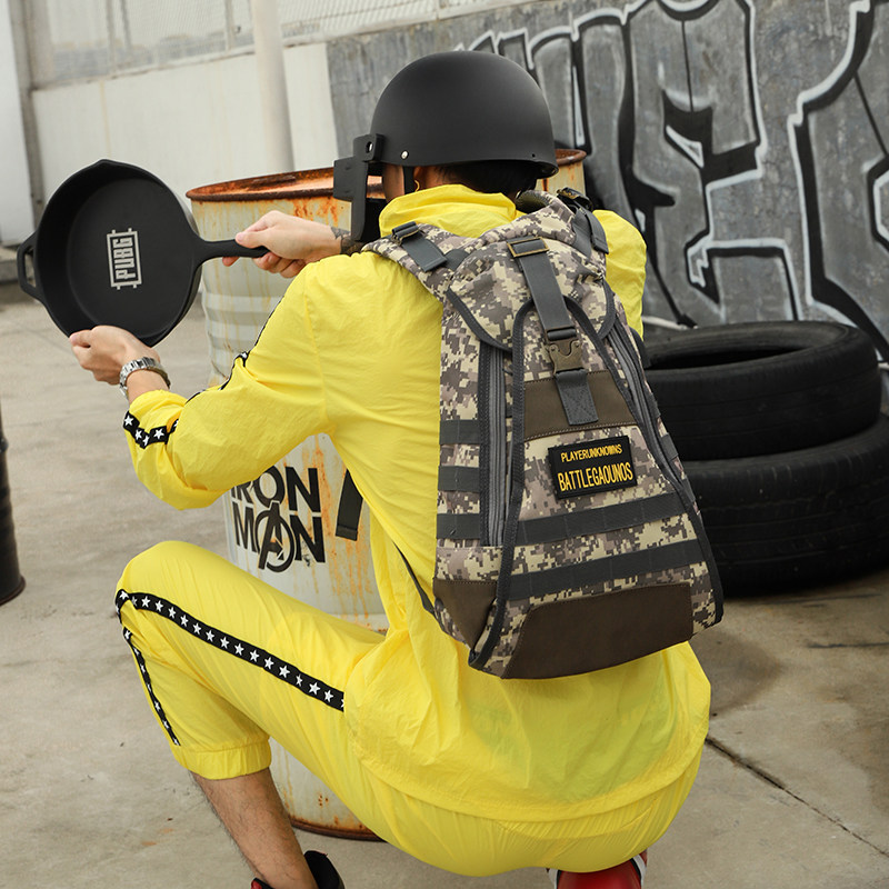 绝地求生一级包吃鸡吃鸡1级背包男双肩包时尚潮流高中双肩背包