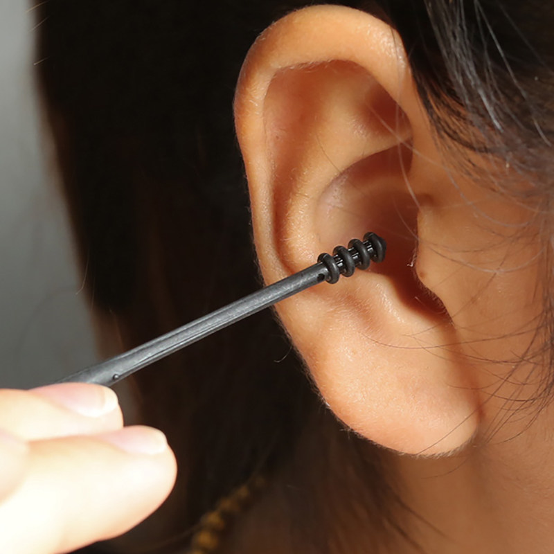 耳朵日本进口挖耳勺工具螺旋式双头耳挖宝宝成人耳勺