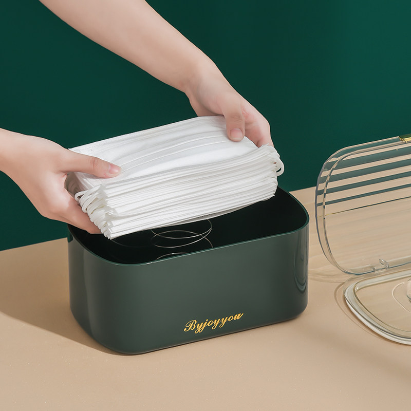 口罩盒子收纳家用耳罩存放玄关大容量神器防尘口罩收纳盒