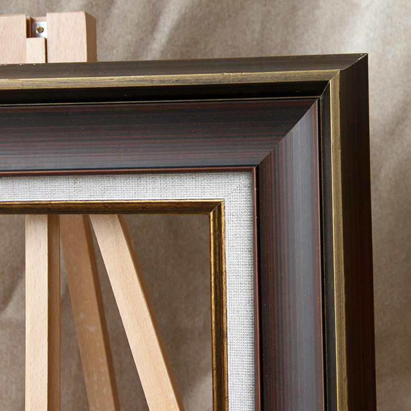 纯实木相框中式实木画框静物油画框外框装裱定做尺寸咖啡红拉丝