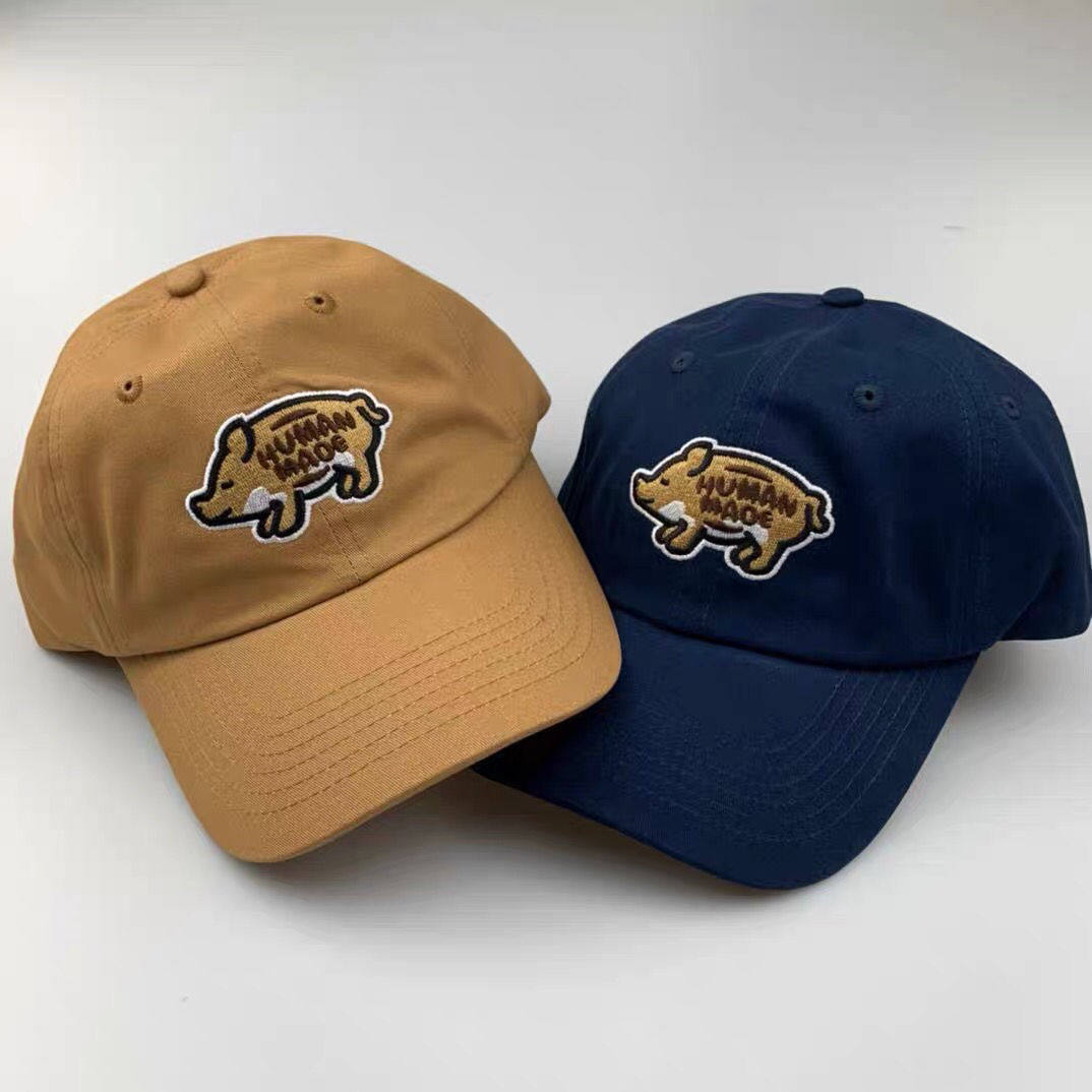 humanmadecap潮牌北极熊刺绣鸭舌帽猪猪鸭子棒球帽帽子