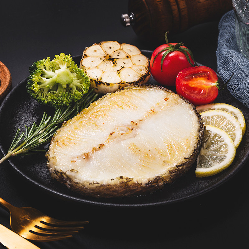 海天下进口法国银鳕鱼中段600g深海鱼新鲜水产冷冻宝宝辅食切片鱼