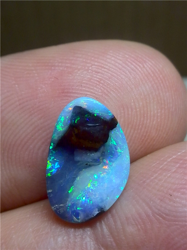 欧泊蓝绿宝石胸针石胸针戒面吊坠澳宝绿彩c158珠宝奇石