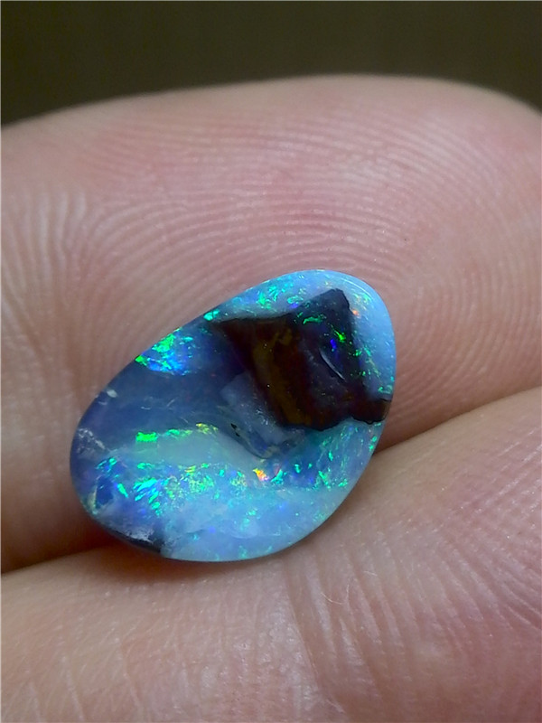 欧泊蓝绿宝石胸针石胸针戒面吊坠澳宝绿彩c158珠宝奇石