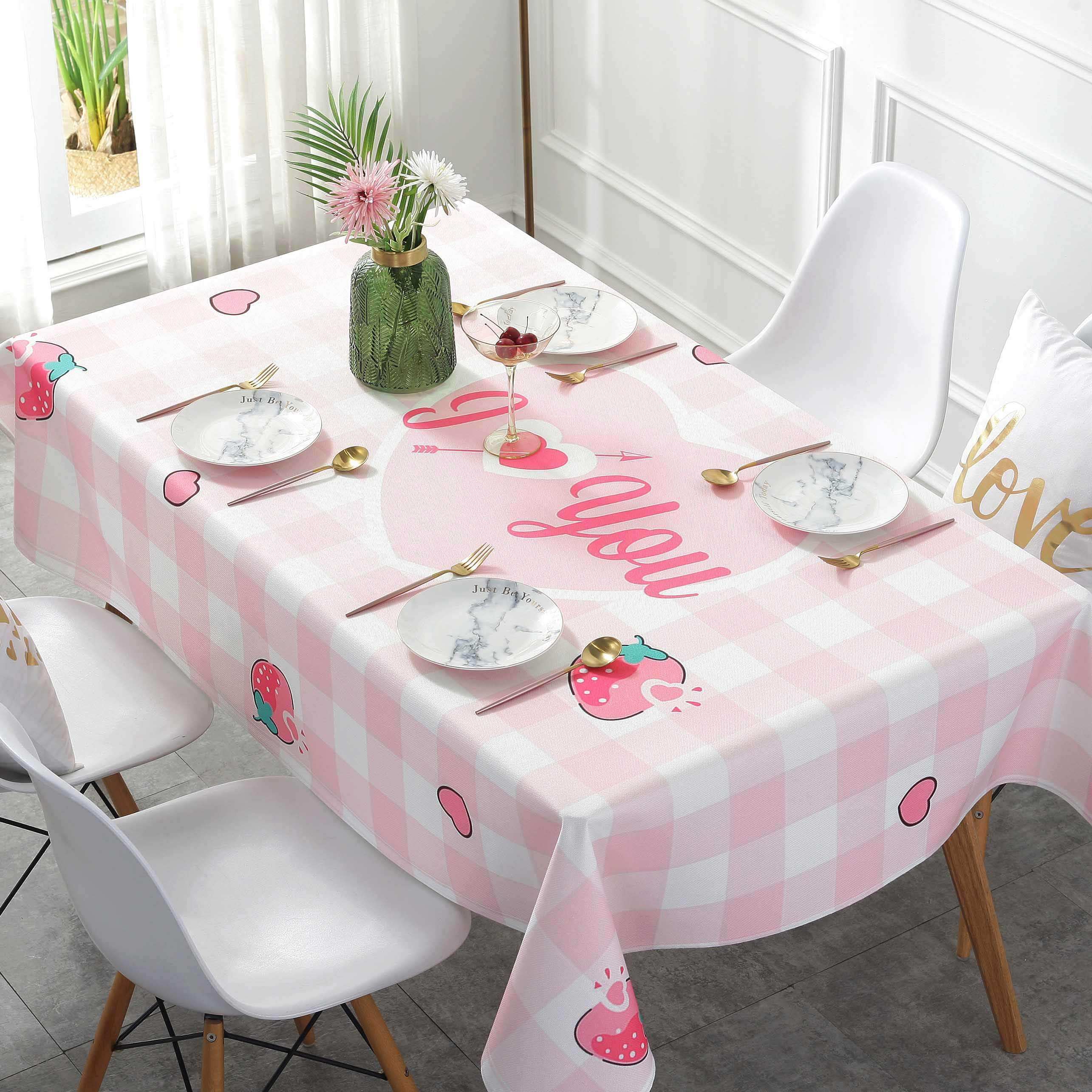 茶几放水防烫桌布防油免洗北欧餐桌垫网红长方形布艺台布小清新家