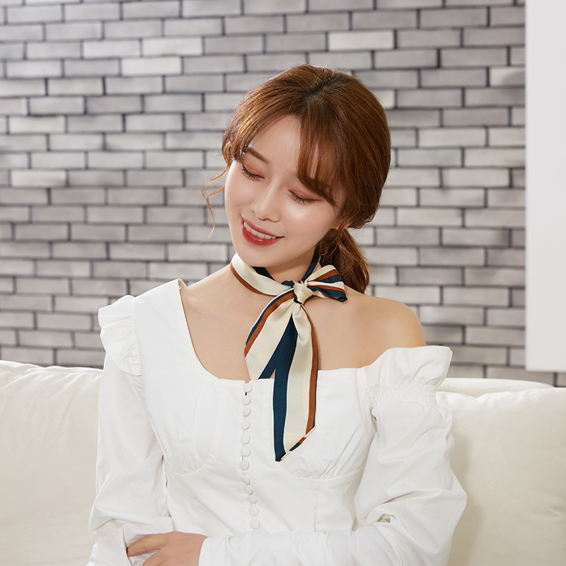 细窄长条丝巾夏季薄款韩国百搭装饰防晒春秋围巾