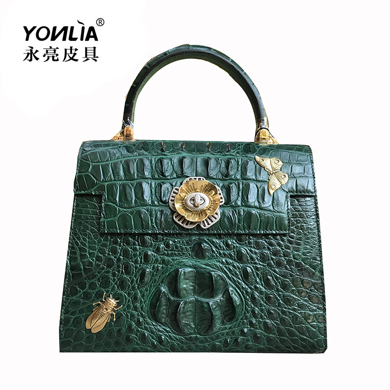 永亮皮具新款鳄鱼女士手提包精致五金女款休闲通用款女包