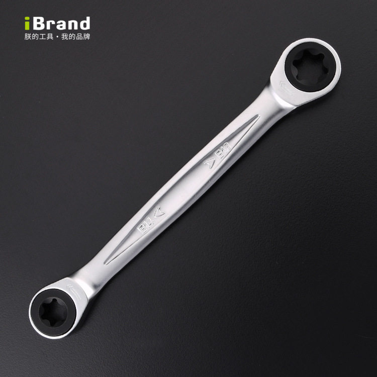 原装进口专业汽车维修扳手ibrand星型棘轮梅花抛光花形梅花扳手