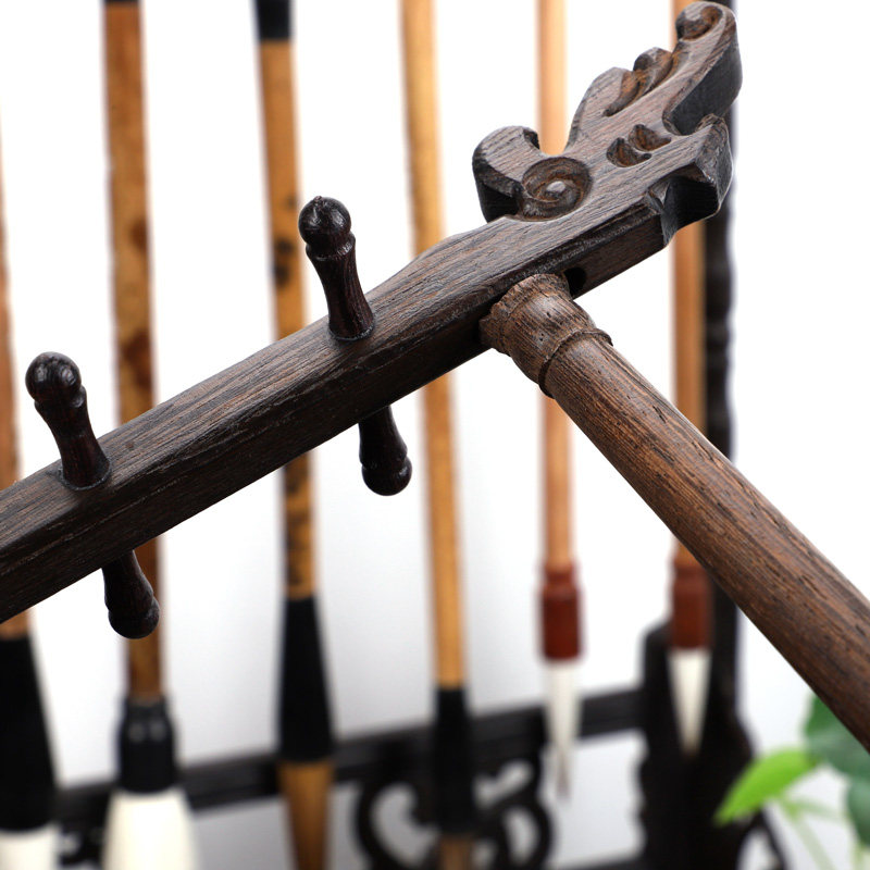 毛笔笔架挂架皖南文房四宝用品国画书法初学者学生笔搁