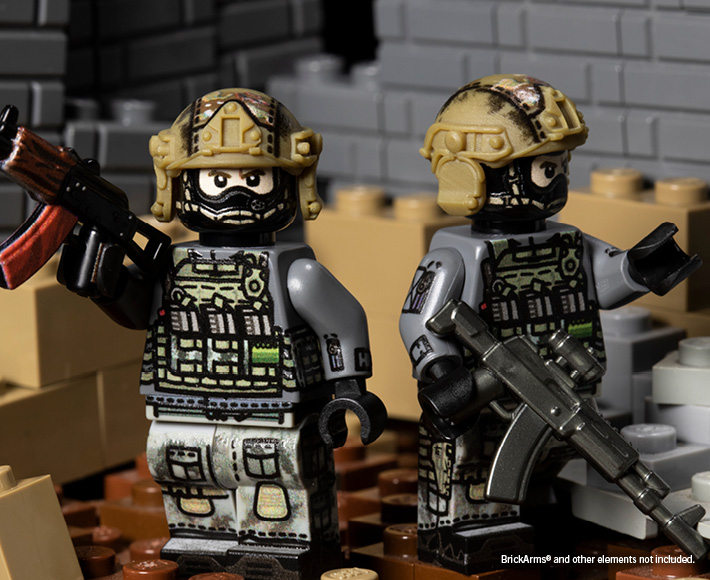 brickmania俄罗斯现代特种兵军事第三方人仔益智积木模型兵人专区