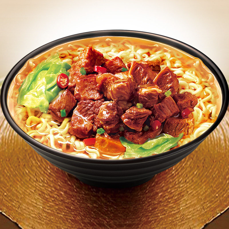 今麦方便面一袋半油老坛酸菜红烧牛肉面158g24袋冲泡方便面