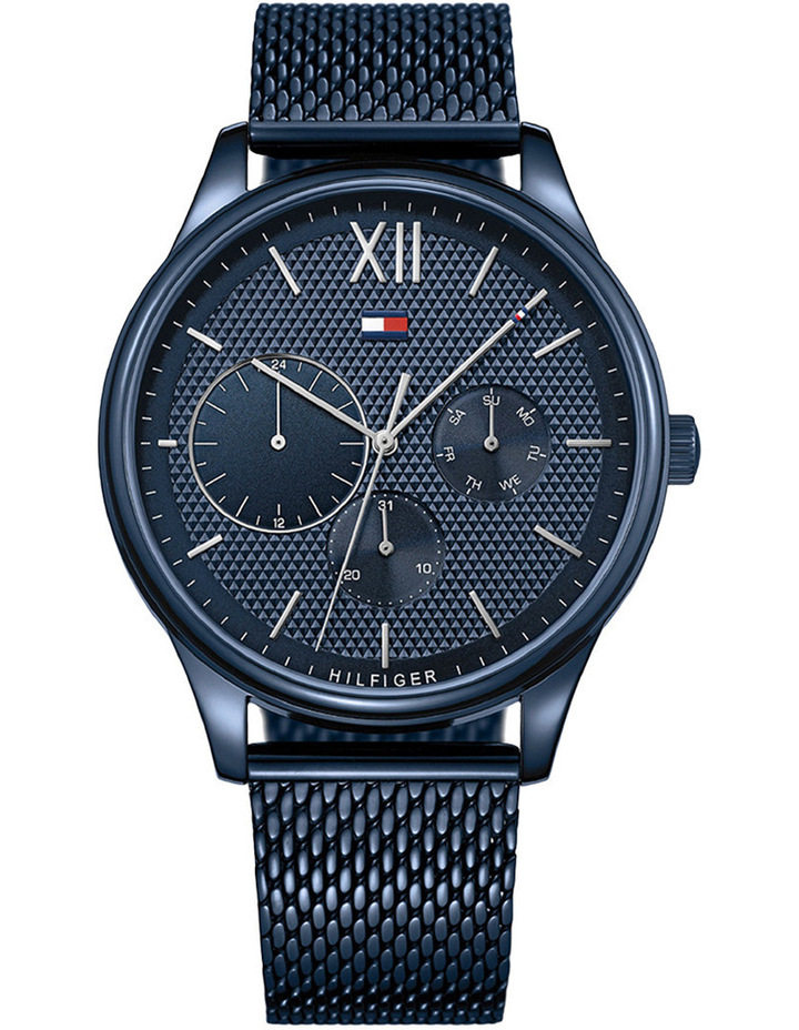 现货tommyhilfiger汤米手表不锈钢三眼多功能星期星期日欧美腕表