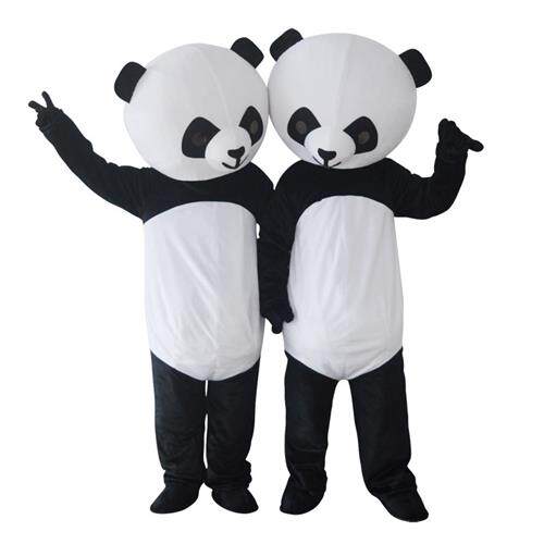 熊猫服装熊猫人人偶成人行走演出服儿童头套小熊cosplay配件