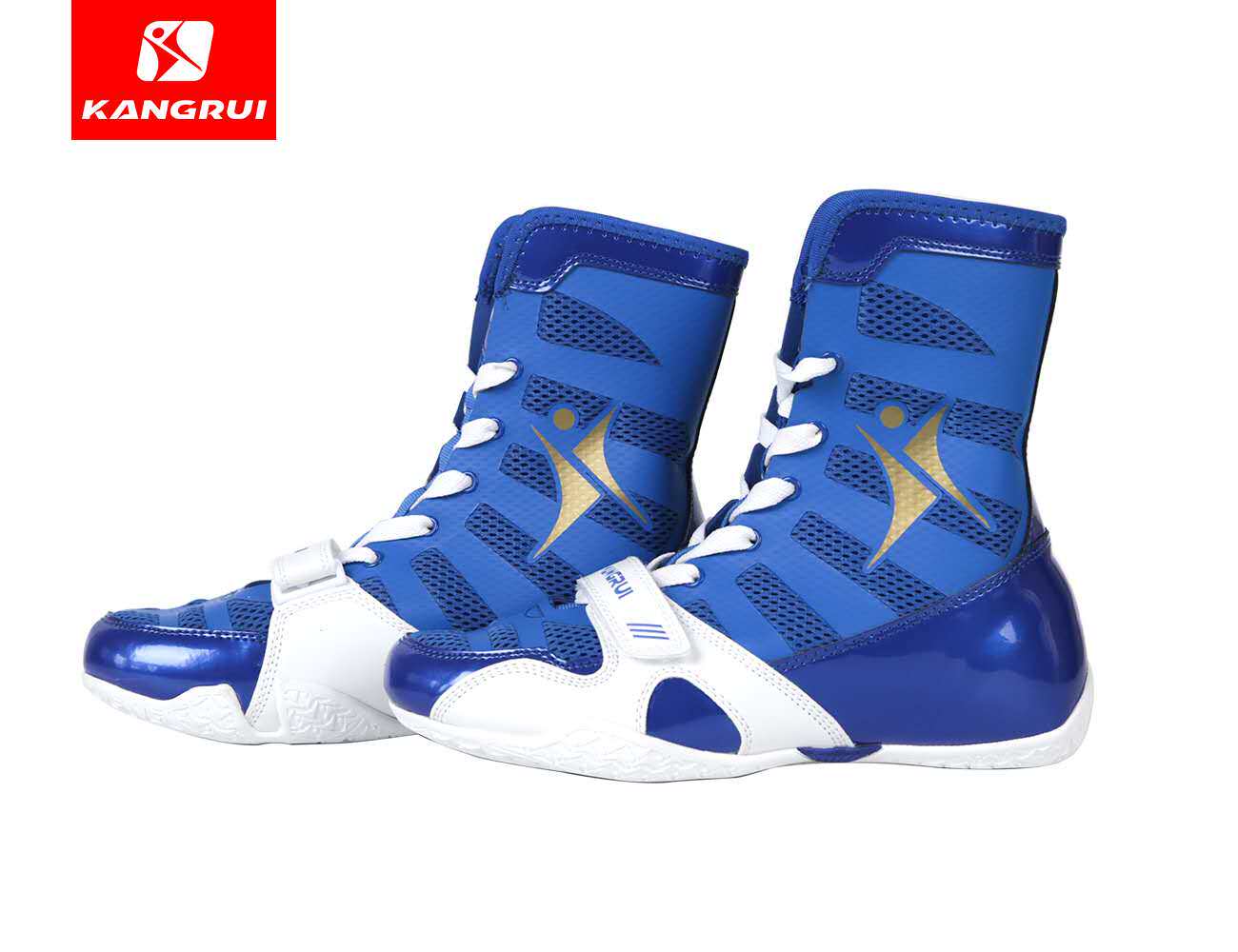 康瑞拳击散打男女摔跤专业训练高帮格斗鞋子摔跤鞋