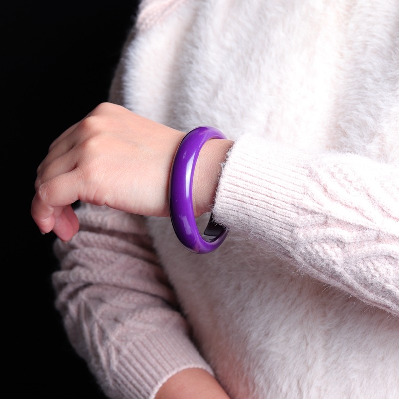 七宝水晶天然天然美美国紫云云母手镯女款镯子手镯