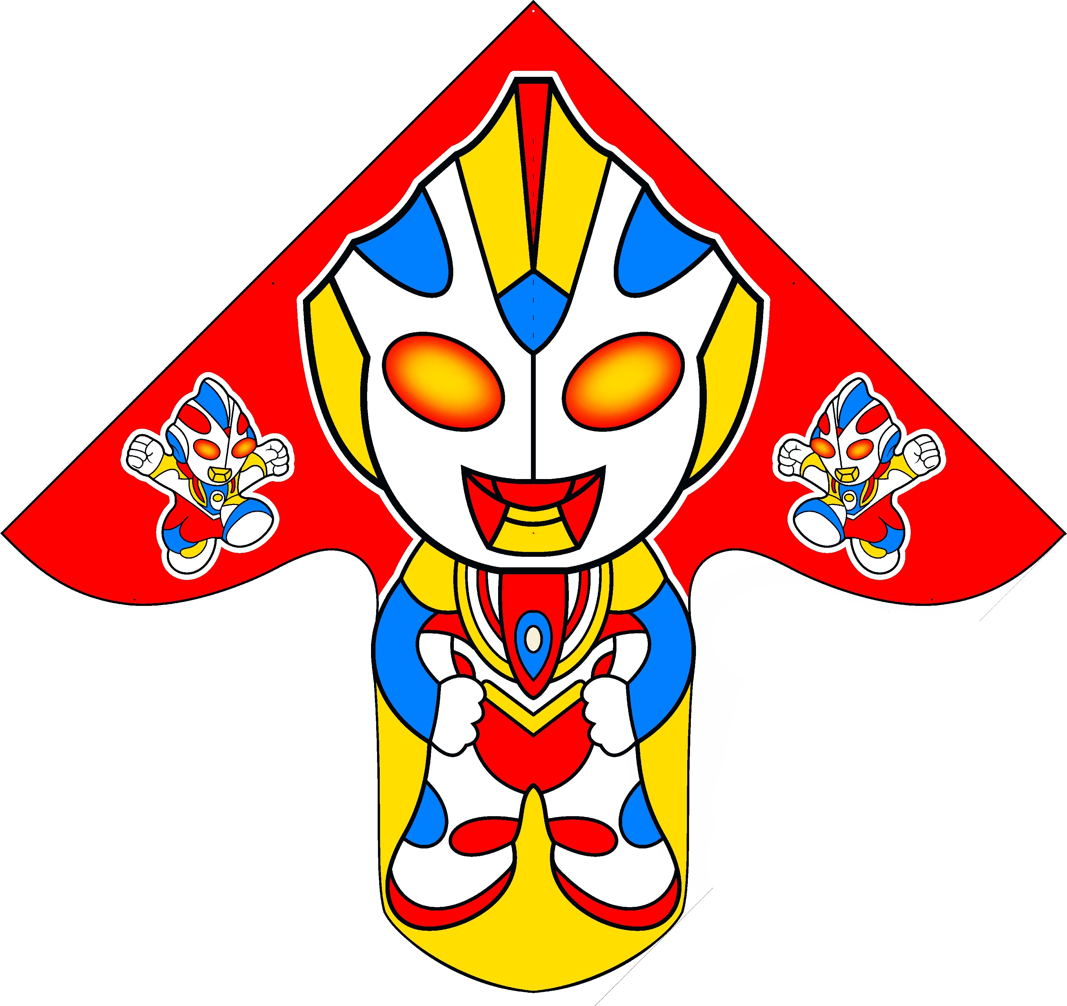 2021新款潍坊风筝儿童卡通奥特曼公主蝴蝶飞机风筝