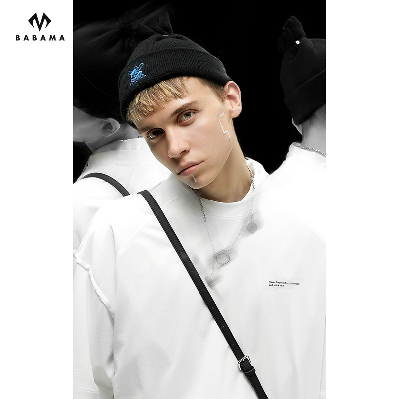 babama2021新款帽子潮牌保暖百搭冷帽男秋冬时尚针织帽子