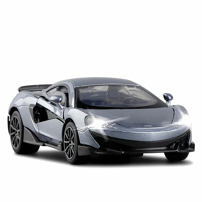 jkm132迈凯伦600lt超跑合金车模4开声光回力仿真汽车模型玩具车