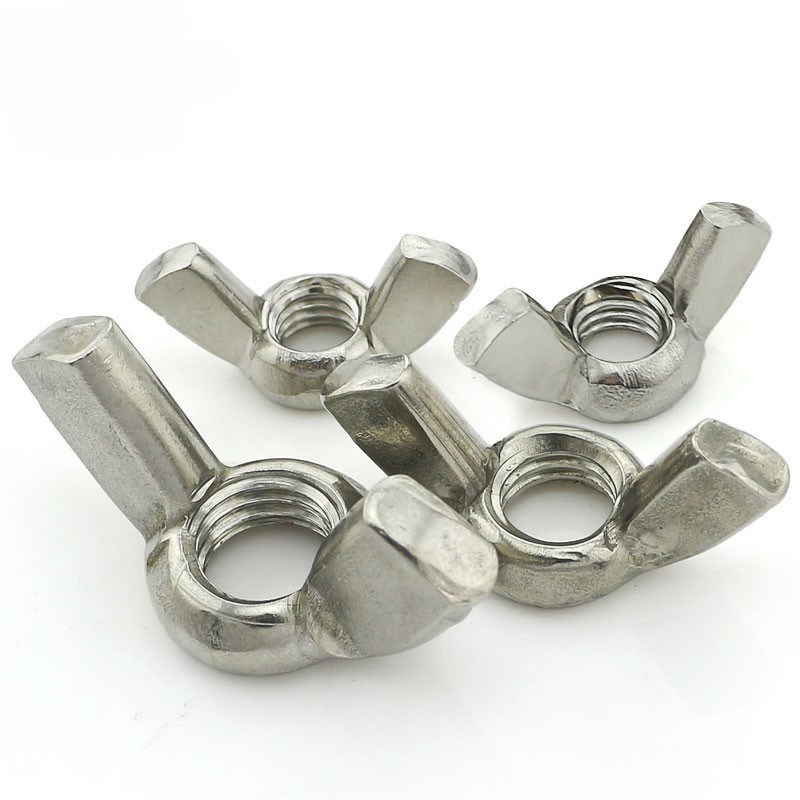 m3m12不锈钢冷镦蝶母手螺丝蝶形羊角螺母蝶型螺帽螺母