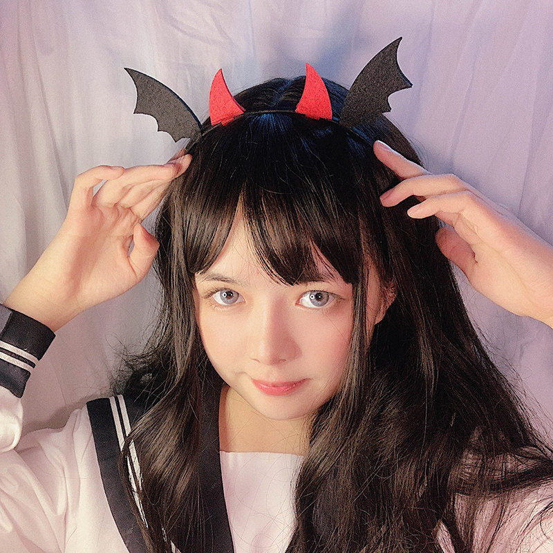 恶魔少女发卡发箍头饰搞怪聚会拍照发饰可爱发饰