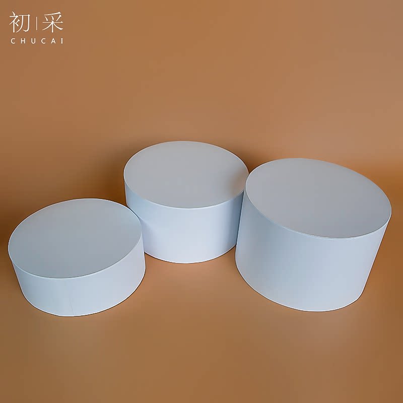 模特头模支架底座白色圆形摆放道具商场假发假发支架