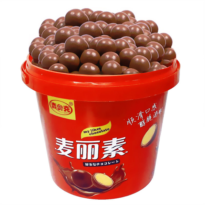 秒杀9.9网红休闲零食麦丽素桶装