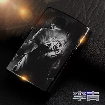 【夜色】zippo打火机原装正品黑冰LOL英雄联盟DIY定制刻字 纯爷们